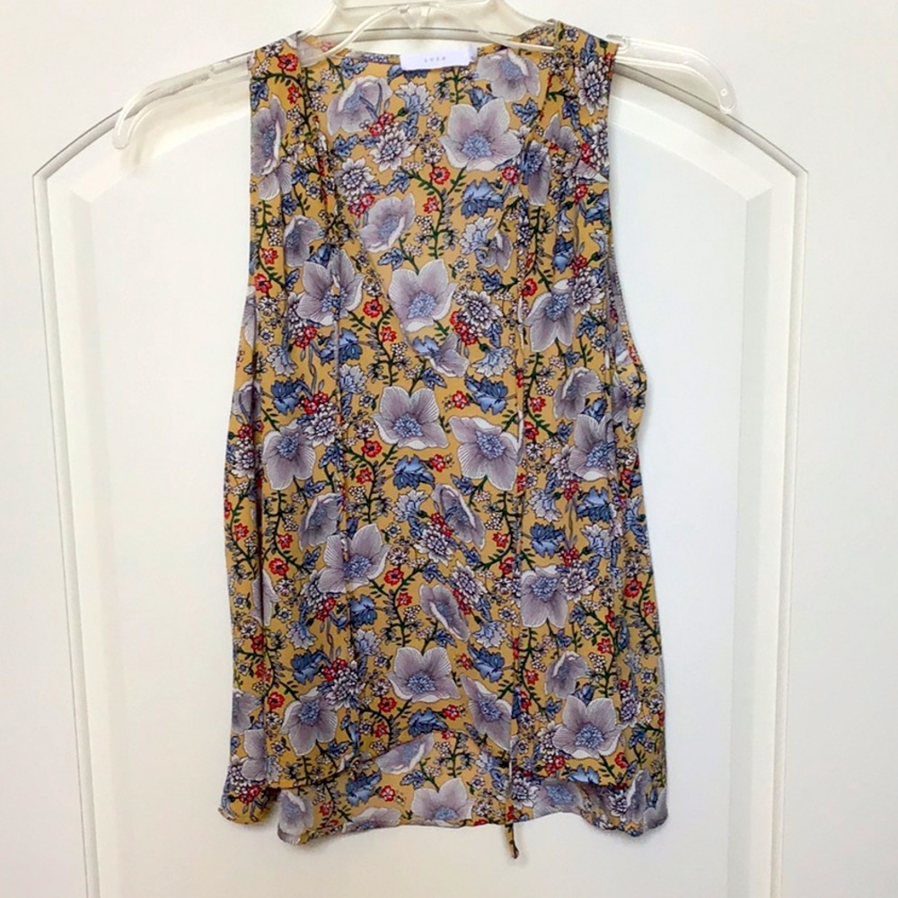 LUSH yellow floral print top